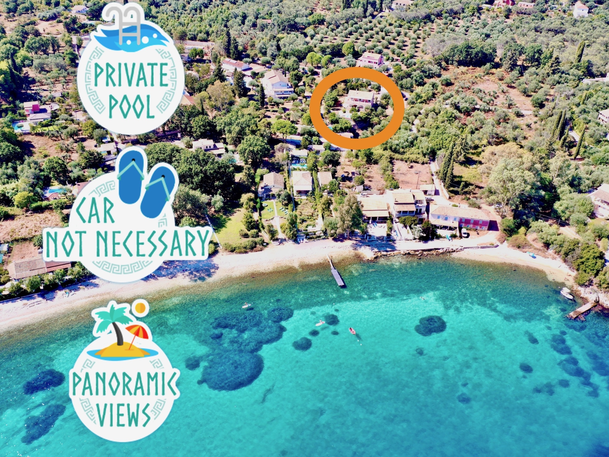  Beach Villa Petros with private pool